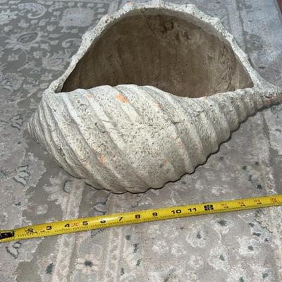 Vintage French TerraCotta Seashell Shell Garden Planter Pot
