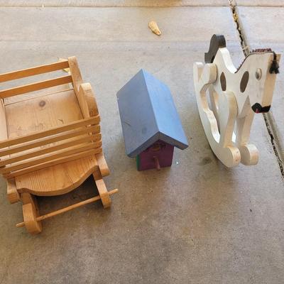 Collection of handmade wooden items