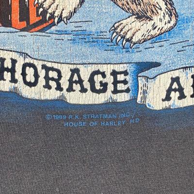 1989 Harley/Davidson Single Stitch Tee Shirt - Alaska, The Last Frontier