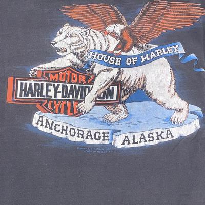 1989 Harley/Davidson Single Stitch Tee Shirt - Alaska, The Last Frontier