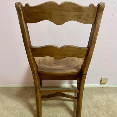 Wood Sewing Chair with Storage Drawer