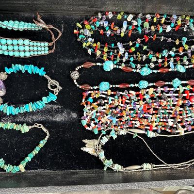 Vintage Jewelry Lot #3- Turquoise, Sterling, Neckaces & Bracelets