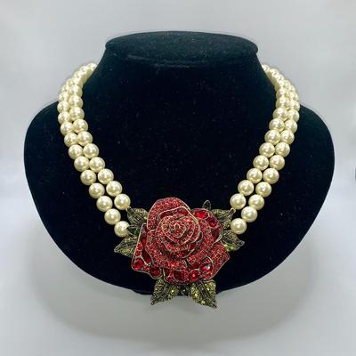 Heidi Daus Disney Beauty and the Beast Necklace with Box
