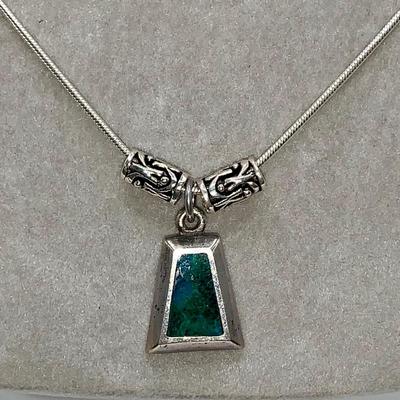 Sterling Silver and Labradorite Necklace and Earring Set