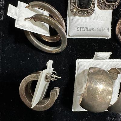 Large Sterling hoops & more !