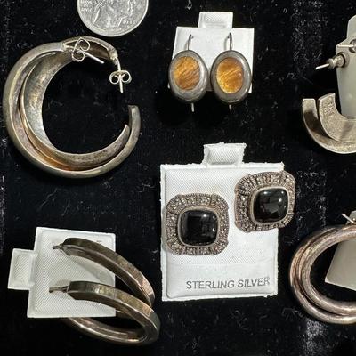 Large Sterling hoops & more !