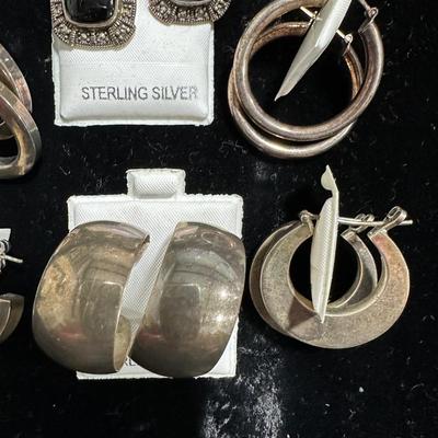 Large Sterling hoops & more !