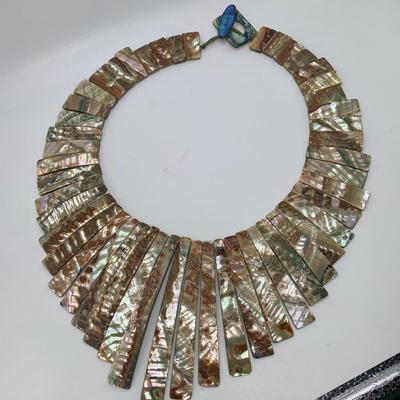Abalone/Shell Bib Necklace