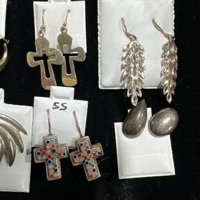 Sterling silver earring lot