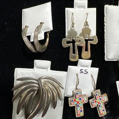 Sterling silver earring lot