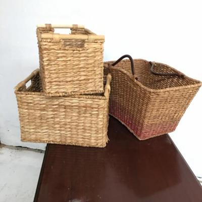 Lot/3 storage or magazine baskets nesting. Lot#