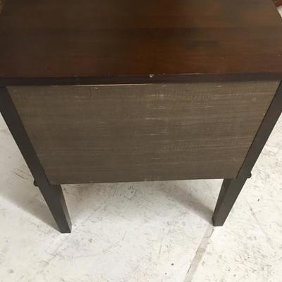 Pair of night stands, 2-drawer, dark wood contemporary. Lot#
