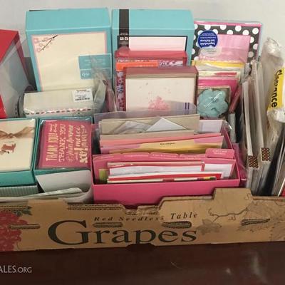 Box of cards & stationary. Lot# 
