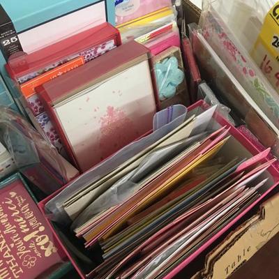 Box of cards & stationary. Lot# 