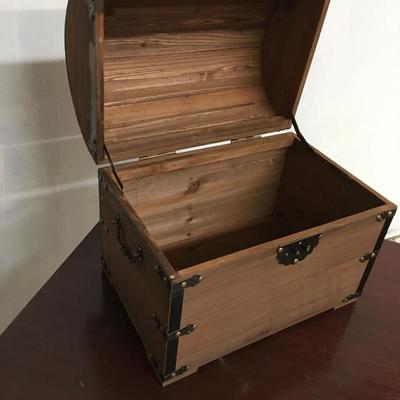 Wood Treasure Chest, new in box. Lot#