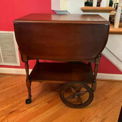 105 Vintage Pine Tea Cart