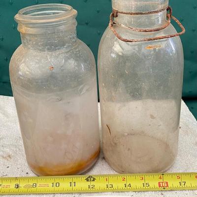 Vintage 1/2 Gallon Milk Jars