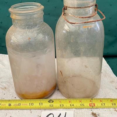 Vintage 1/2 Gallon Milk Jars