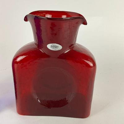110 Blenko Water Bottles Blue & Red