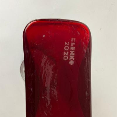 110 Blenko Water Bottles Blue & Red