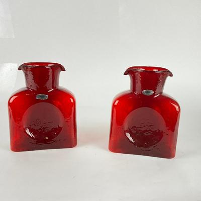 111 Two Blenko Water Bottles