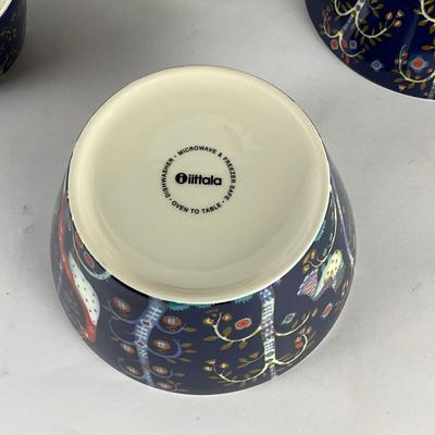118 Iittala China Set Taika Blue with Magical Finnish folklore by Heikki Orvola and Klaus Haapaniemi