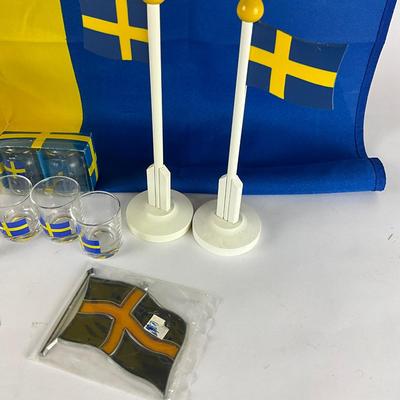 120 Swedish Flag Lot