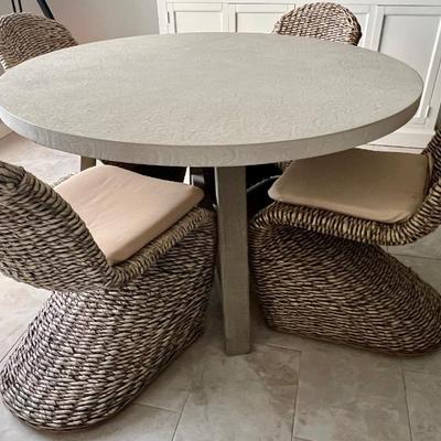 Matter Brothers Dining Table with Sea Grass Chairs