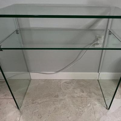 Small Glass Computer Desk