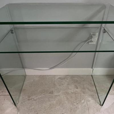 Small Glass Computer Desk