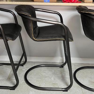 Matter Brothers Leather Counter Stools