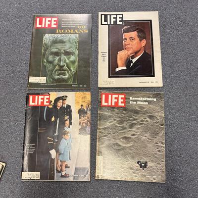 Vintage Historical Mixed Media Including Life and Time Magazines (1BH-DZ)