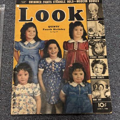 Vintage Historical Mixed Media Including Life and Time Magazines (1BH-DZ)