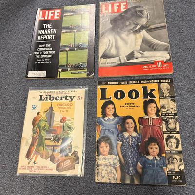 Vintage Historical Mixed Media Including Life and Time Magazines (1BH-DZ)