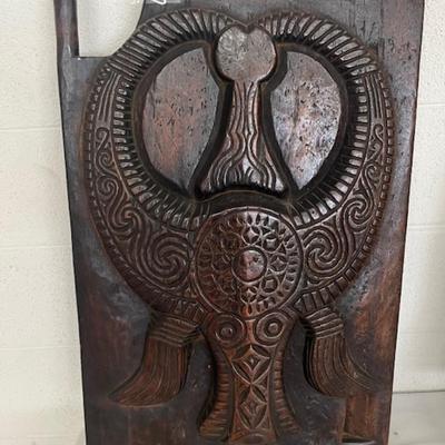 Sale Photo Thumbnail #39: 2 Indonesian wood door panels. 20 x 28 and 21 x 39