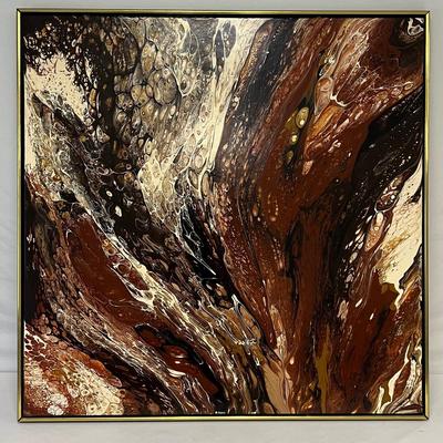 Signed Richard Mann (1940-1990) Abstract Acrylic on Board