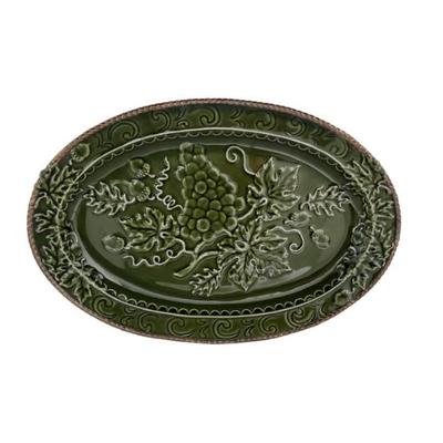 Vintage oval ceramic Grassland serving platter