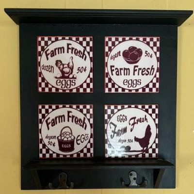 Wooden Farm House Key Holder
