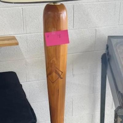 Baseball bat floor lamp