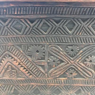 African carved coffer chest