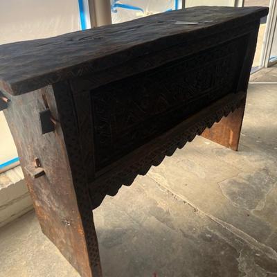 African carved coffer chest