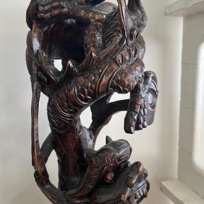 3 wood carvings
