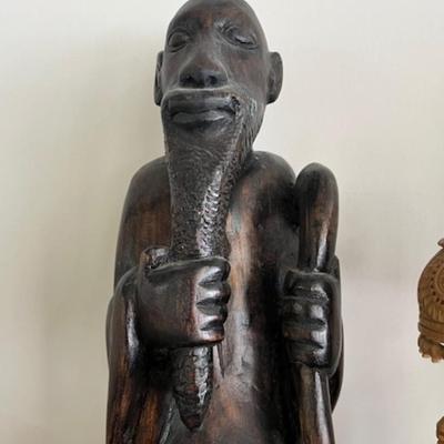 3 wood carvings