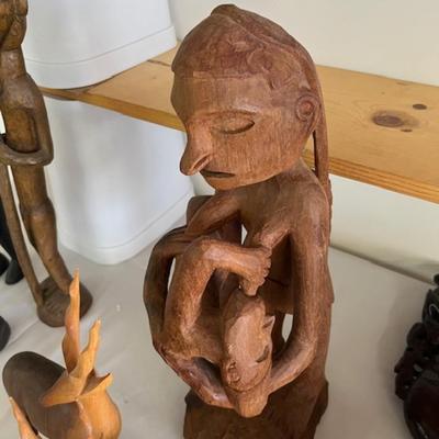 3 wood carvings