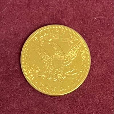 Sale Photo Thumbnail #940: **WIRE TRANSFER IS REQUIRED IF SHIPPED.** One-half troy ounce of 90% gold. This coin has light wear. **ALL SALES ARE FINAL ON PRECIOUS METALS. NO REFUNDS GIVEN FOR ANY REASON.** [LA]