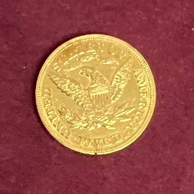 Sale Photo Thumbnail #942: **WIRE TRANSFER IS REQUIRED IF SHIPPED.** 8.34 grams of 90% gold. This coin has light wear. **ALL SALES ARE FINAL ON PRECIOUS METALS. NO REFUNDS GIVEN FOR ANY REASON.** [LA]