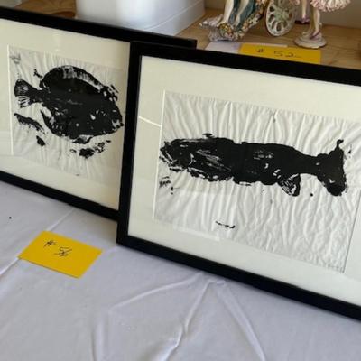 Framed fish pictures