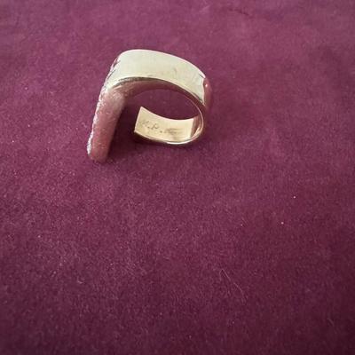 Stamped 18K Gold Diamond Cocktail Ring [10.19g]
