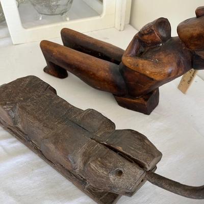 Antique Asian coconut scrapers