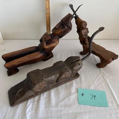 Antique Asian coconut scrapers